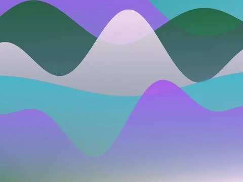 Abstract Fluid Wave Pattern with Layered Gradient Shapes for Modern Digital.. Stock Illustration