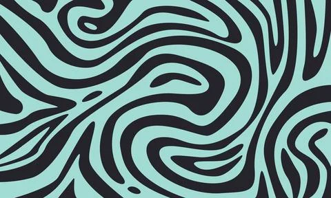 Abstract fluid wave pattern in shades of green and black Stockillustratie