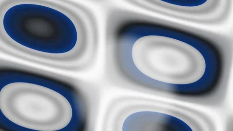 Abstract Fluid Waves Moving Across Shiny Blue and White Surface Stock Footage 328298911