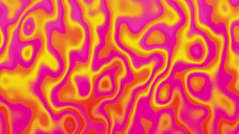 Abstract Fluid Waves with Pink Yellow Gradient Modern Digital Background Stock Footage 293480491