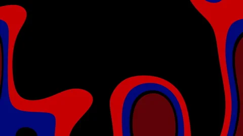 Abstract Fluid Waves Red Blue Black Background Motion Graphic Stock Footage 339705981