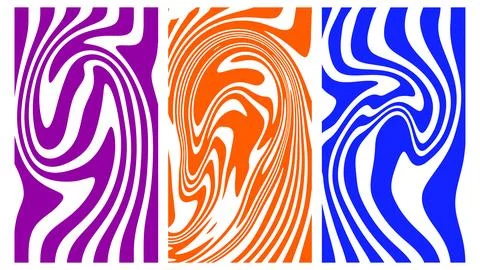 Abstract Fluid Wavy Line Vertical Banner Vector Backgrounds Stock Illustration