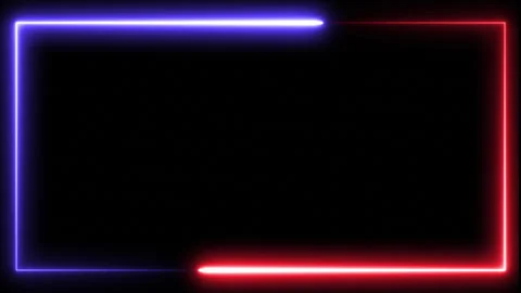 Abstract Fluorescent UV Loop Animation - Blue Red Spectrum neon light, The dynam Stock Footage 247692744