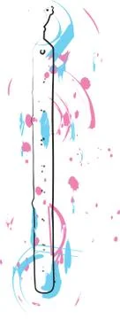 Abstract flute illustration Stock Illustration