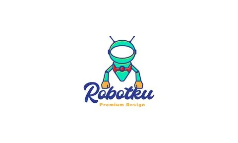 Abstract fly robot kid logo symbol vector icon illustration graphic design Illustrazione stock