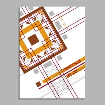 Abstract flyer brochure design template cover colored stripes Stock Illustration