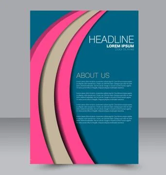 Abstract flyer design background. Brochure template. Stock Illustration