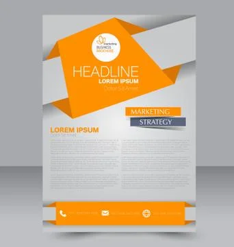 Abstract flyer design background. Brochure template. Stock Illustration