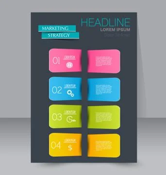 Abstract flyer design background. Brochure template. Stock Illustration