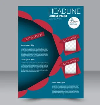 Abstract flyer design background. Brochure template. Illustrazione stock