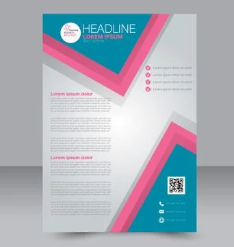 Abstract flyer design background. Brochure template. Stock Illustration