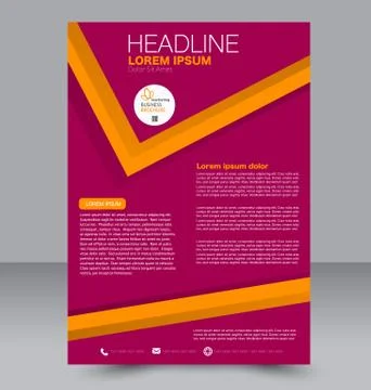 Abstract flyer design background. Brochure template. Stock Illustration