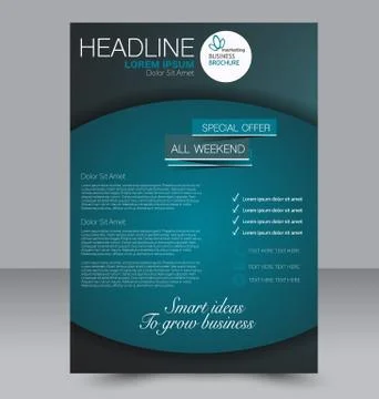 Abstract flyer design background. Brochure template. Stock Illustration