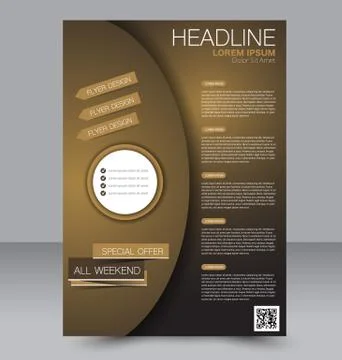 Abstract flyer design background. Brochure template. Stock Illustration