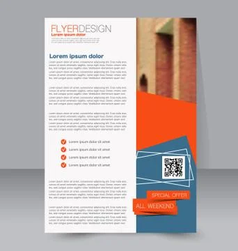 Abstract flyer design background. Brochure template. Stock Illustration