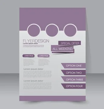 Abstract flyer design background. Brochure template. Stock Illustration