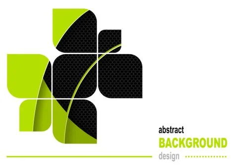 Abstract Flyer Design Background in Green and Black Color Stock Illustration