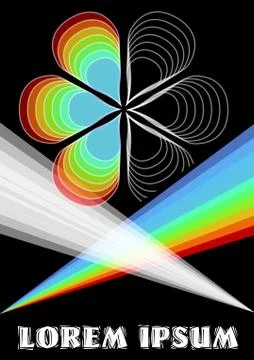 Abstract flyer, poster, cover, leaflet design. Vertical symmetric layout, viv Stock Illustration