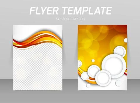 Abstract flyer template design Stock Illustration