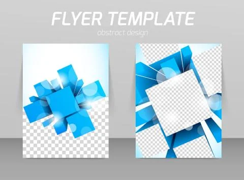 Abstract flyer template design Stock Illustration