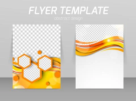 Abstract flyer template design Stock Illustration