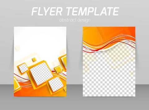 Abstract flyer template design Stock Illustration