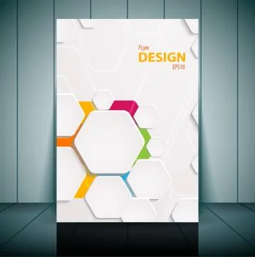 Abstract flyer vector template. Stock-Illustration