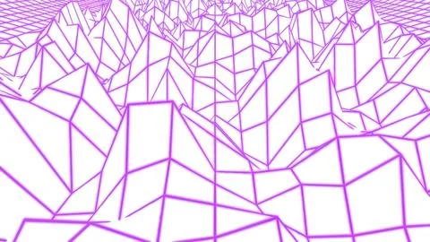 Abstract flying 3d structure looking like mountains. Design. Polygonal geometric Stock Illustration
