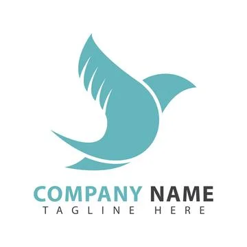 Abstract Flying Bird Logo Stock Illustration