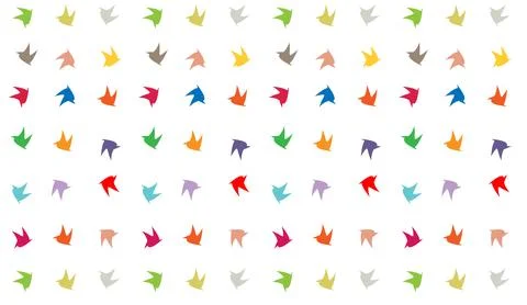 Abstract flying birds wallpaper. Stock Illustration