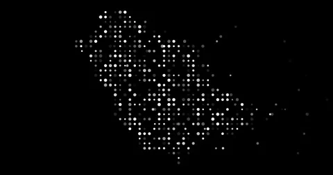 Abstract flying circles create Rwanda silhouette Stock Footage 315274616