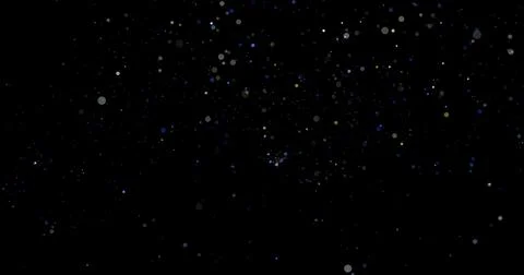 Abstract Flying dust particles on a black background 3d rendering Stock Illustration