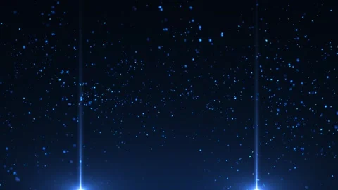 Abstract flying dust particles. Digital background with spotlights Stock Footage 263972649