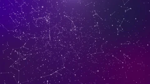 Abstract flying lines and triangles on a purple background Stock Footage 88087875