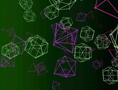 Abstract flying molecules Stock Footage 67565523