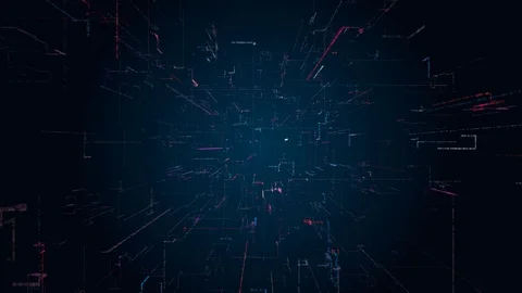 Abstract flying numbers through Video stock 126324313