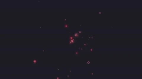 Abstract flying red glow circles particles. Stock Footage 58816955