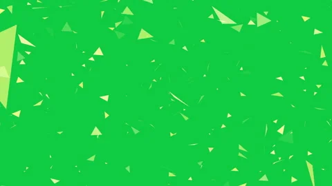 Abstract flying triangle geometric particles green screen Stock Footage 336464129