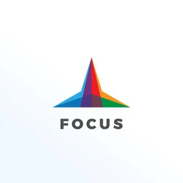 Abstract Focus Spectrum Shape Logo Template Stock Illustration