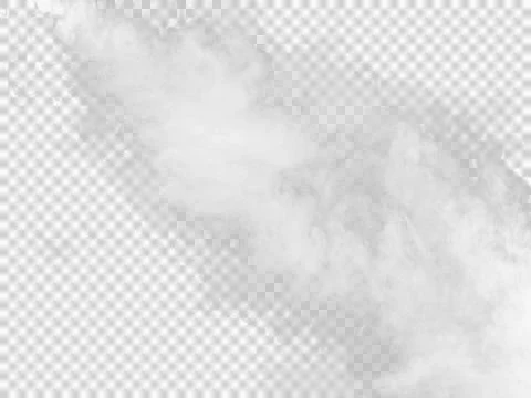 Abstract Fog Cloud Smoke Overlay Isolated on Transparent Background Stockillustratie
