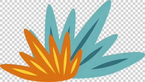 Abstract foliage clusters are overlapping on transparent background in flat 库存插图