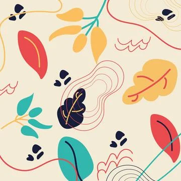 Abstract foliage organic mix. Vector Stock Illustration