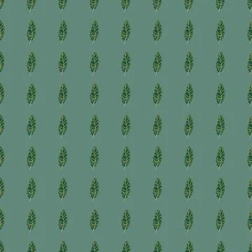 Abstract foliage seamless botany pattern with little doodle leaf shapes. Pale Stock Illustration