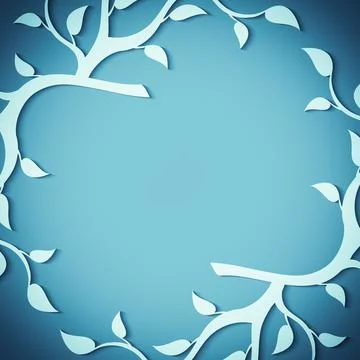 Abstract foliate frame Illustrazione stock