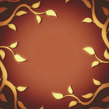 Abstract foliate frame 스톡 일러스트