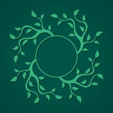 Abstract foliate frame 스톡 일러스트