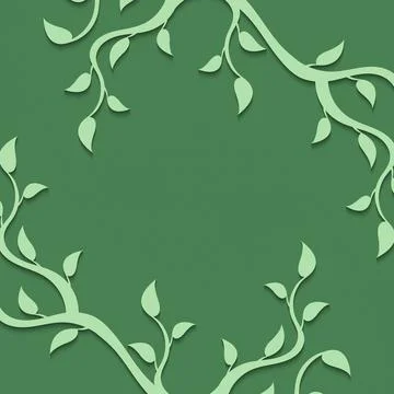 Abstract foliate frame Ilustração Stock