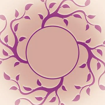 Abstract foliate frame Ilustração Stock