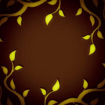 Abstract foliate frame 스톡 일러스트