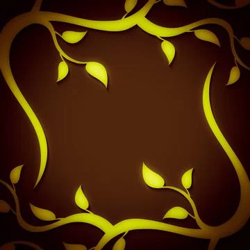 Abstract foliate frame Illustrazione stock